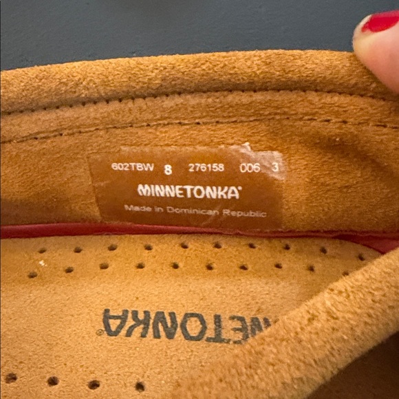 Minnetonka Brown Moccasins with Embroidery - Picture 2 of 9